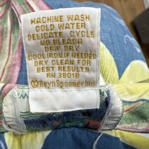 Reyn Spooner Hawaiian Shirt Vintage‎ Women Size M Blue Cotton Floral Tropical